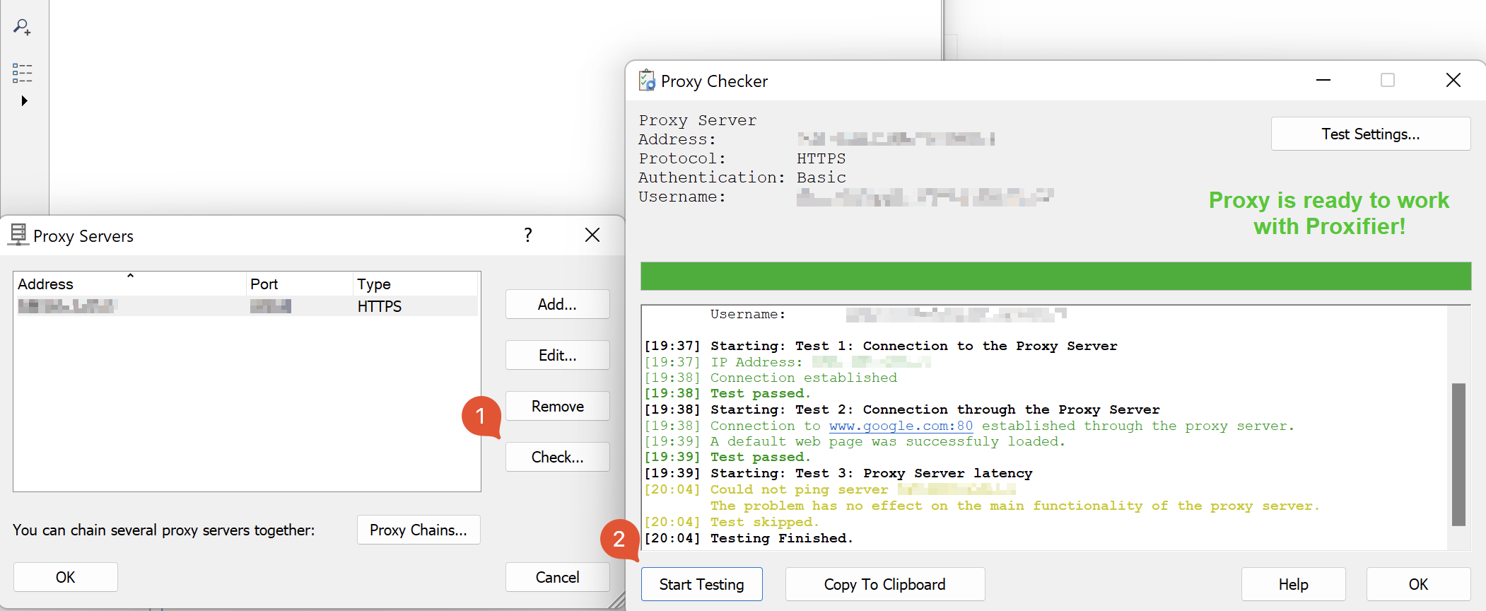 Proxifier proxy checker